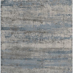 Gulvtæppe Loomery Invista 160Ã230 cm grå/blå abstrakt mønster polyester